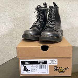Dr Martens Gunmetal kids size 4 womens size 5